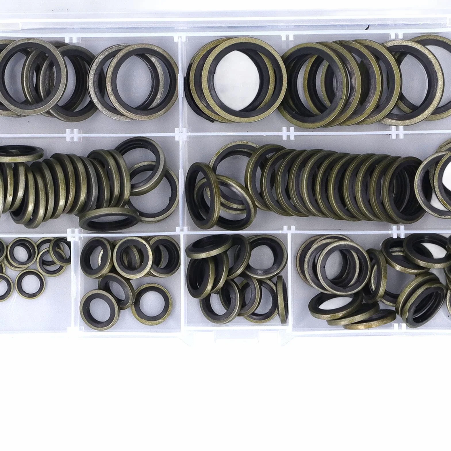 Uszczelka olejowa podkładka 110 szt. Bonded Seal podkładka Dowty M6 M8 M10 M12 M14 M16 M18 M20 uszczelka asortyment metalu