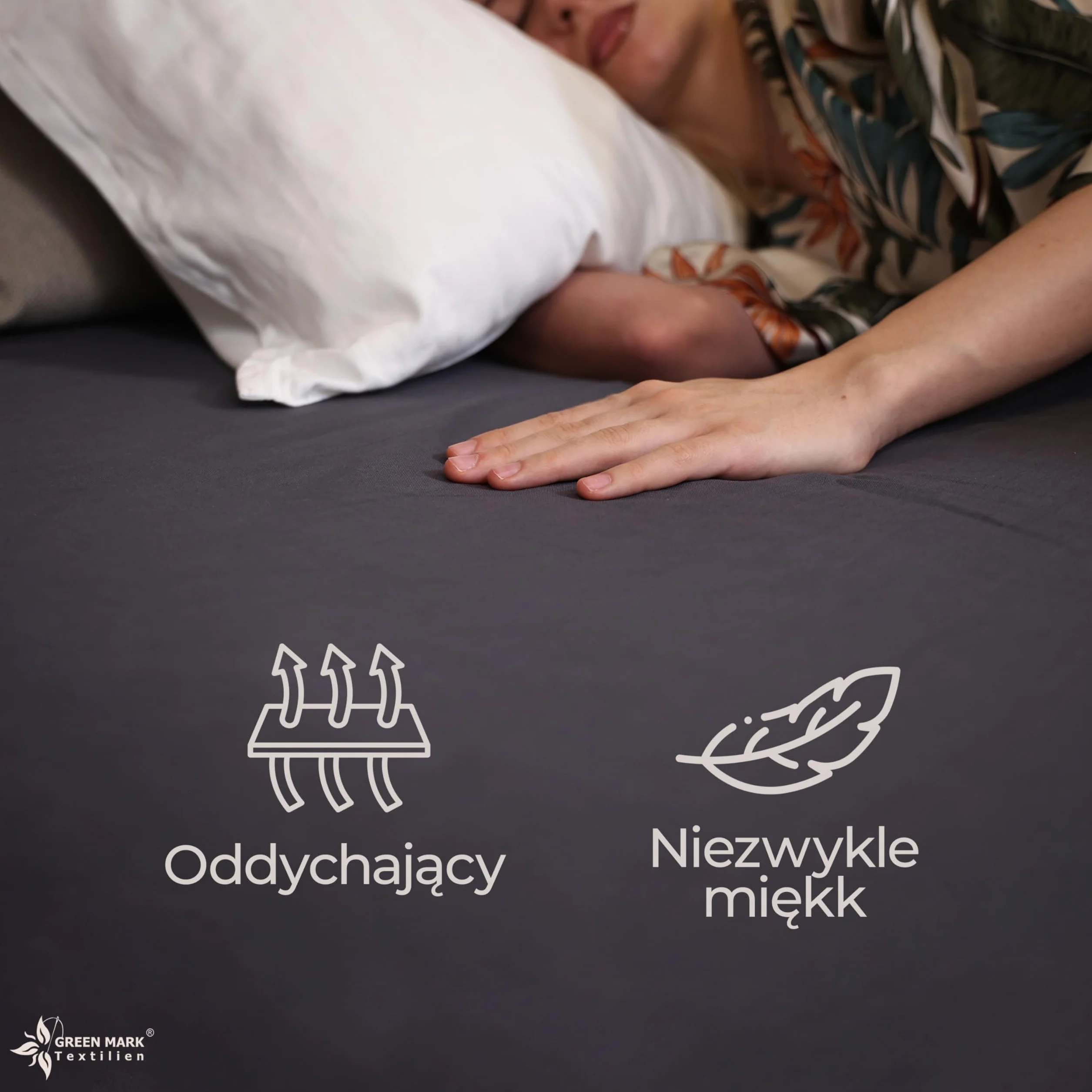 GREEN MARK Textilien płaski prześcieradło – 100% bawełna – bez gumki, delikatne dla skóry, łatwe w pielęgnacji, pranie w wysokiej temperaturze - Szary Antracytowy - 180x275 cm