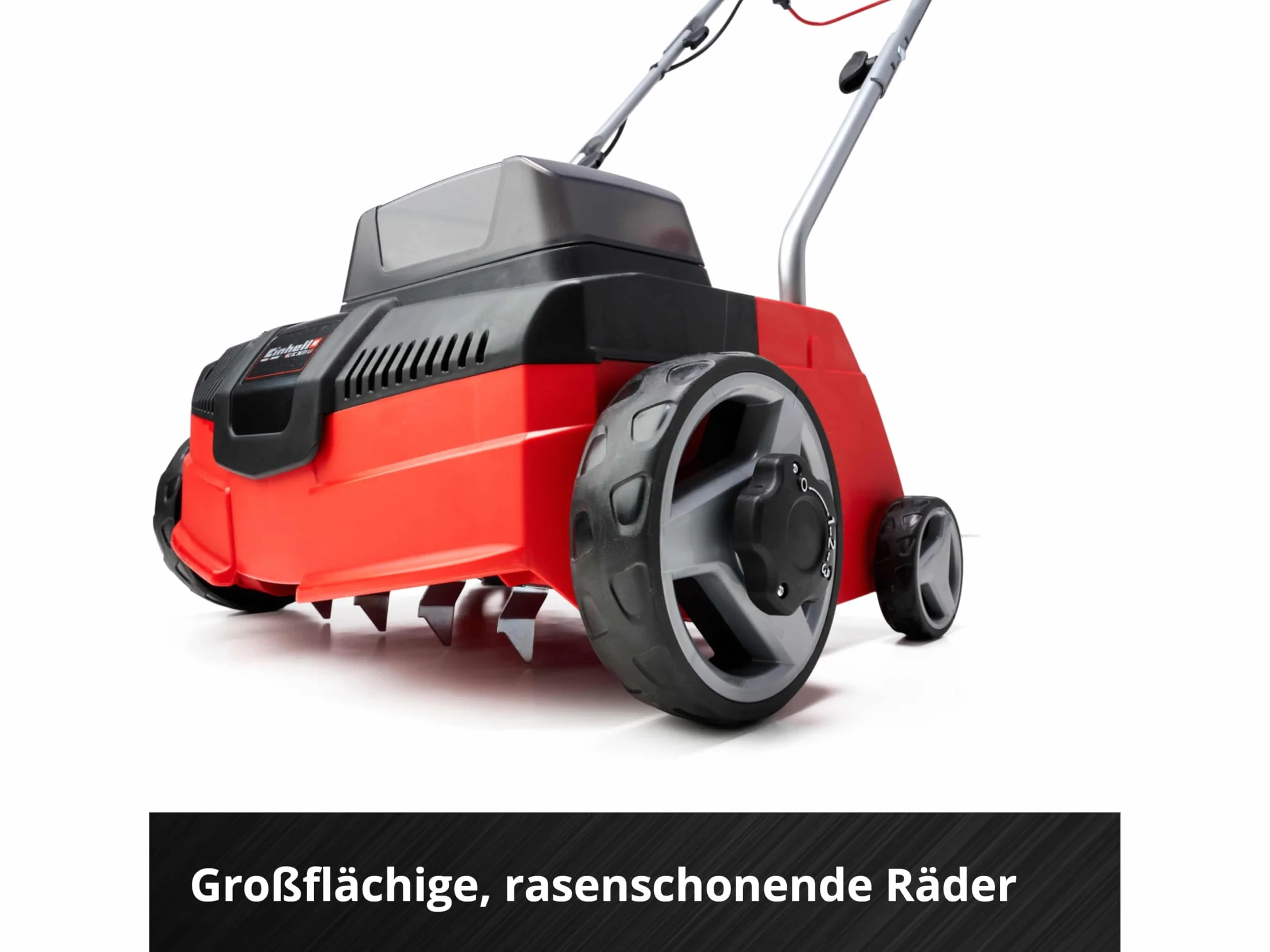 Einhell Wertykulator akumulatorowy GC-SC 36/31 Li-Solo Power X-Change (litowo-jonowy, 36 V, szerokość robocza 31 cm, rolka nożowa z łożyskiem kulkowym z 8 nożami, bez akumulatora i ładowarki)