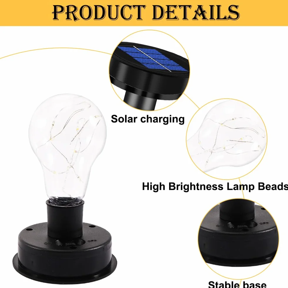 2 sztuki lamp solarnych do ogrodu, części zamienne, z żarówką LED, 8 cm, zapasowy panel słoneczny, wiszące lampy solarne do lamp solarnych, latarni solarnych, do użytku na zewnątrz, do ogrodu