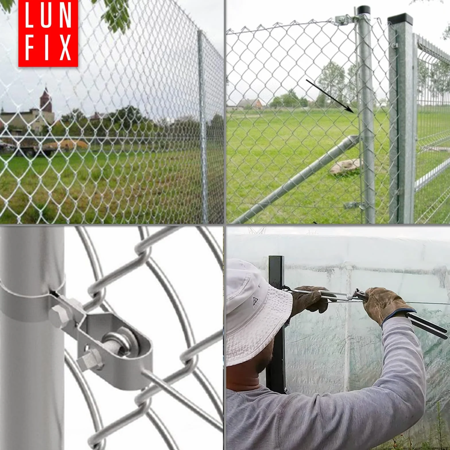 Stal ocynkowana Ø 2 mm, 1,3 kg (ok. 50 m), argent, napięcie filcu do ogrodzenia ogrodowego, grilla, napinania roślin, solidny system montażu