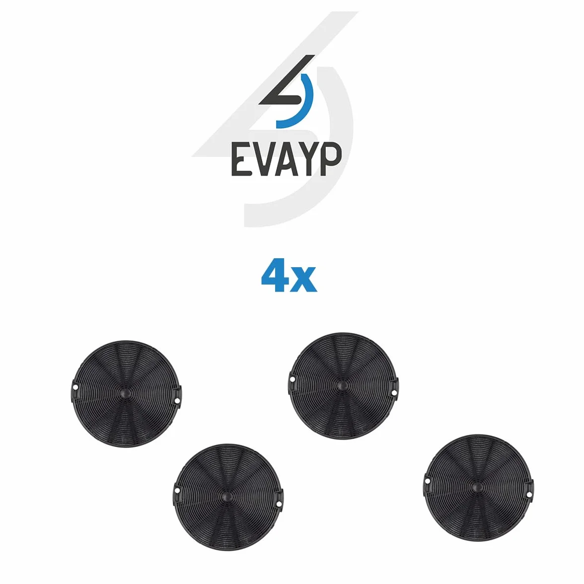 4 x filtr z węglem aktywnym pasujący do EFF75 AEG Electrolux 4055093712 Faber 112.0067.944 112.0254.245 Franke 112.0067.942 NYTTIG FIL400 do okapów kuchennych