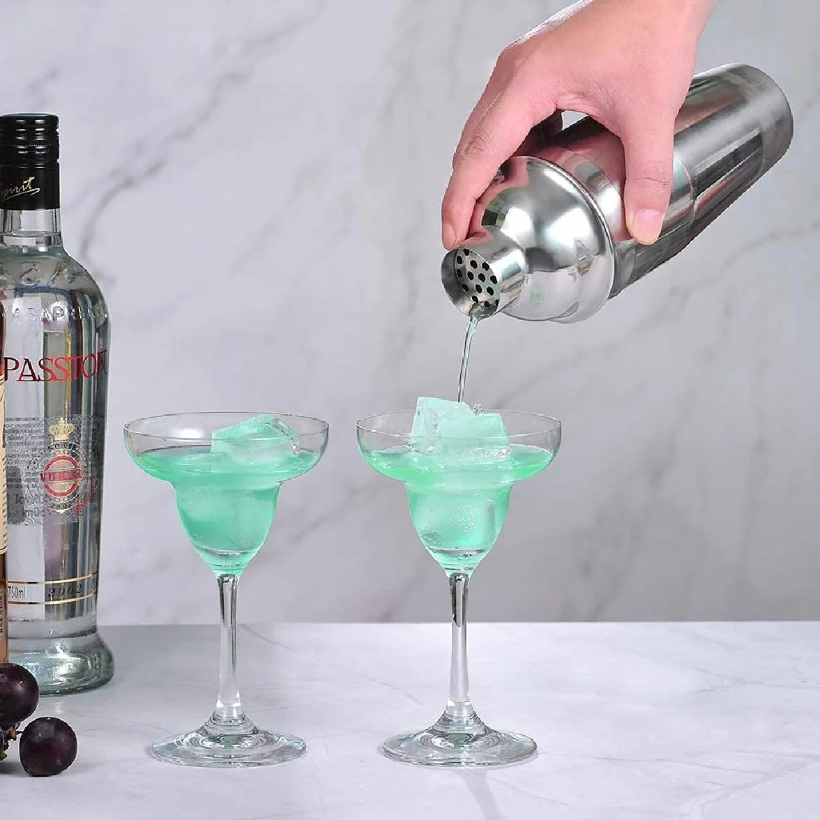 Shaker do koktajli, 750 ml, stal nierdzewna, shaker Martini Shaker + mikser z sitkiem