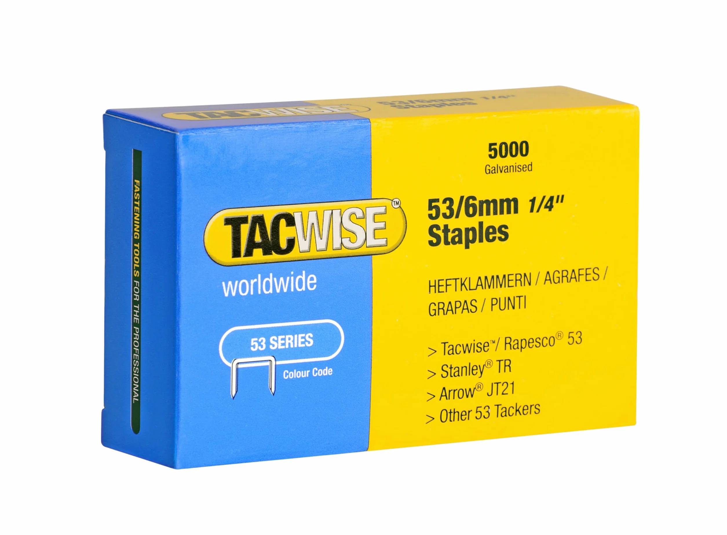 Tacwise 0331 Zszywki ocynkowane typu 53/6 mm, 5000 sztuk