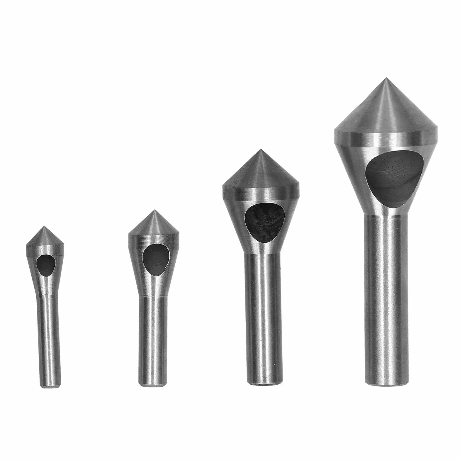 Countersink Drill Bit Set 4PCS | 4241 High Speed Steel Deburring Tool | Chamfering Tool for Carbon Steel/PVC Plates/Insulating Plates | 2-20mm Oblique Hole