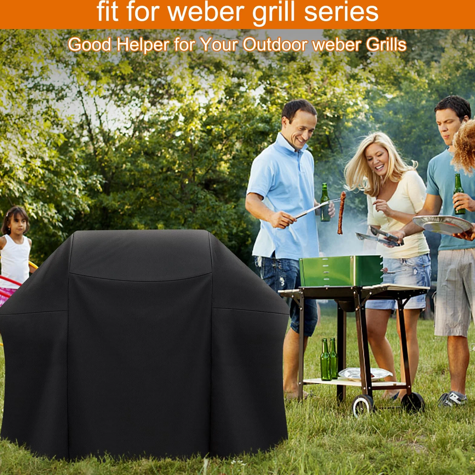Pokrowiec na grilla 165 CM Pokrowiec na grilla barbecue do Weber Genesis 400 Series 4-palnikowy grill gazowy, o wzmocnionej konstrukcji i wodoodporny, pokrowiec PU do Weber Genesis E435, E410, E440
