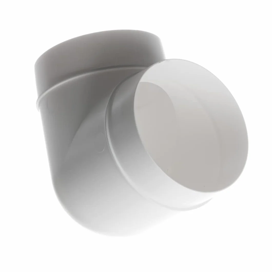 Ø 100 mm Kolanko 90° do rury okrągłej - Złącze rurowe okrągłe - Plastik PVC