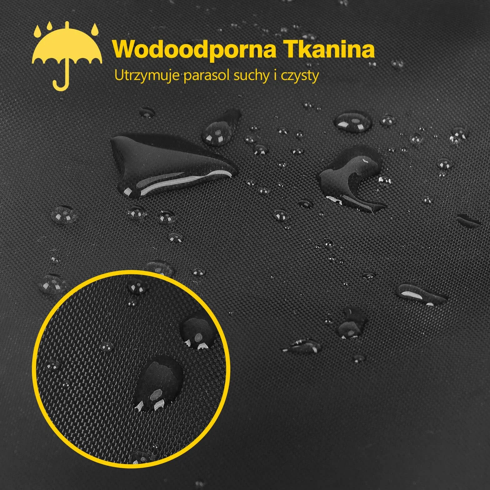 Reinalin Pokrowiec na parasol przeciwsłoneczny, wodoodporny, wiatroszczelny, odporny na działanie promieni UV, odporny na rozdarcia, pokrowiec ochronny na parasol przeciwsłoneczny (265 x 40/70/50cm)