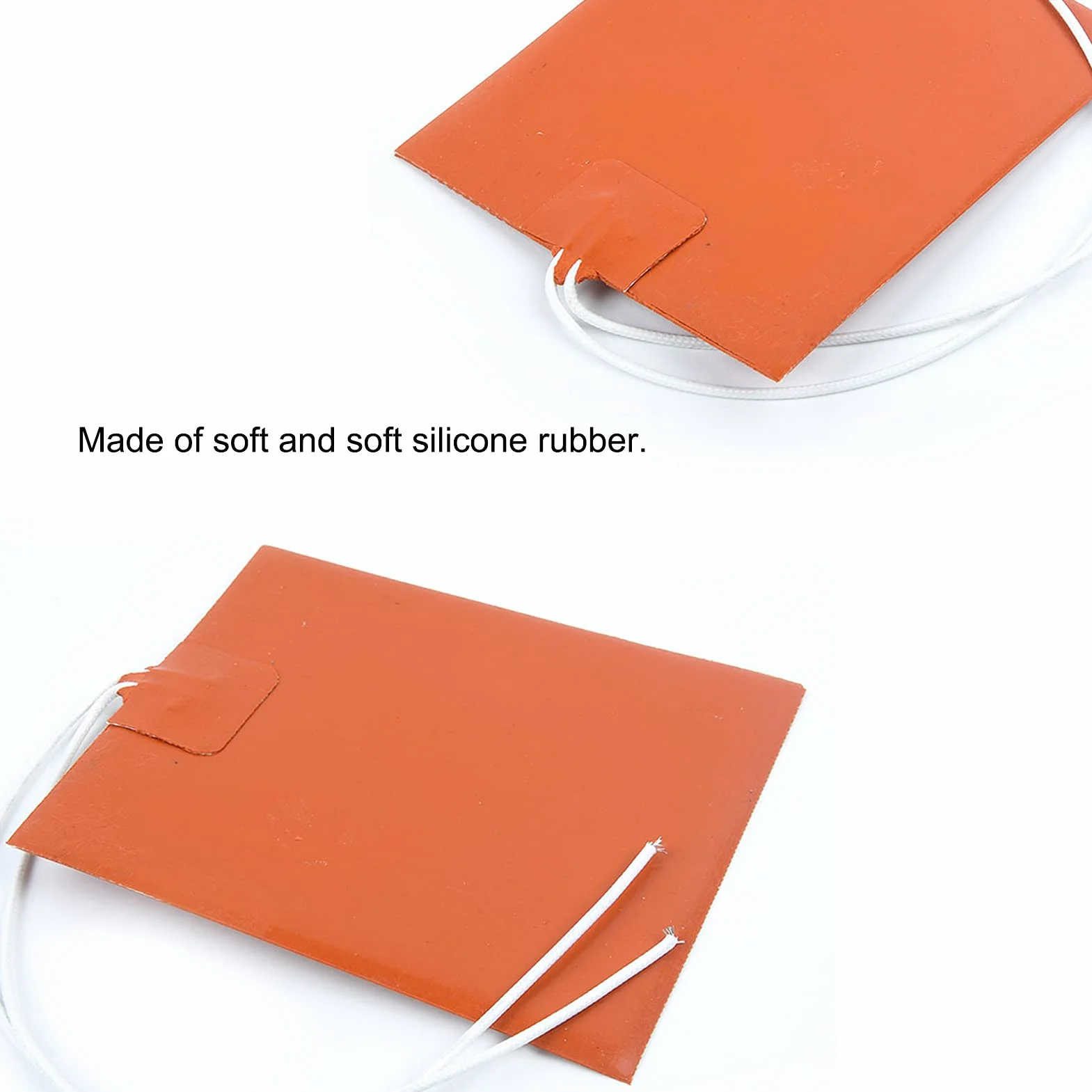 Fyearfly Płyta grzewcza o stałej temperaturze, 100x120mm 12V 12W Panel grzewczy z gumy silikonowej Bezpieczna elektryczna płyta grzewcza o stałej temperaturze 60℃ Maksymalna