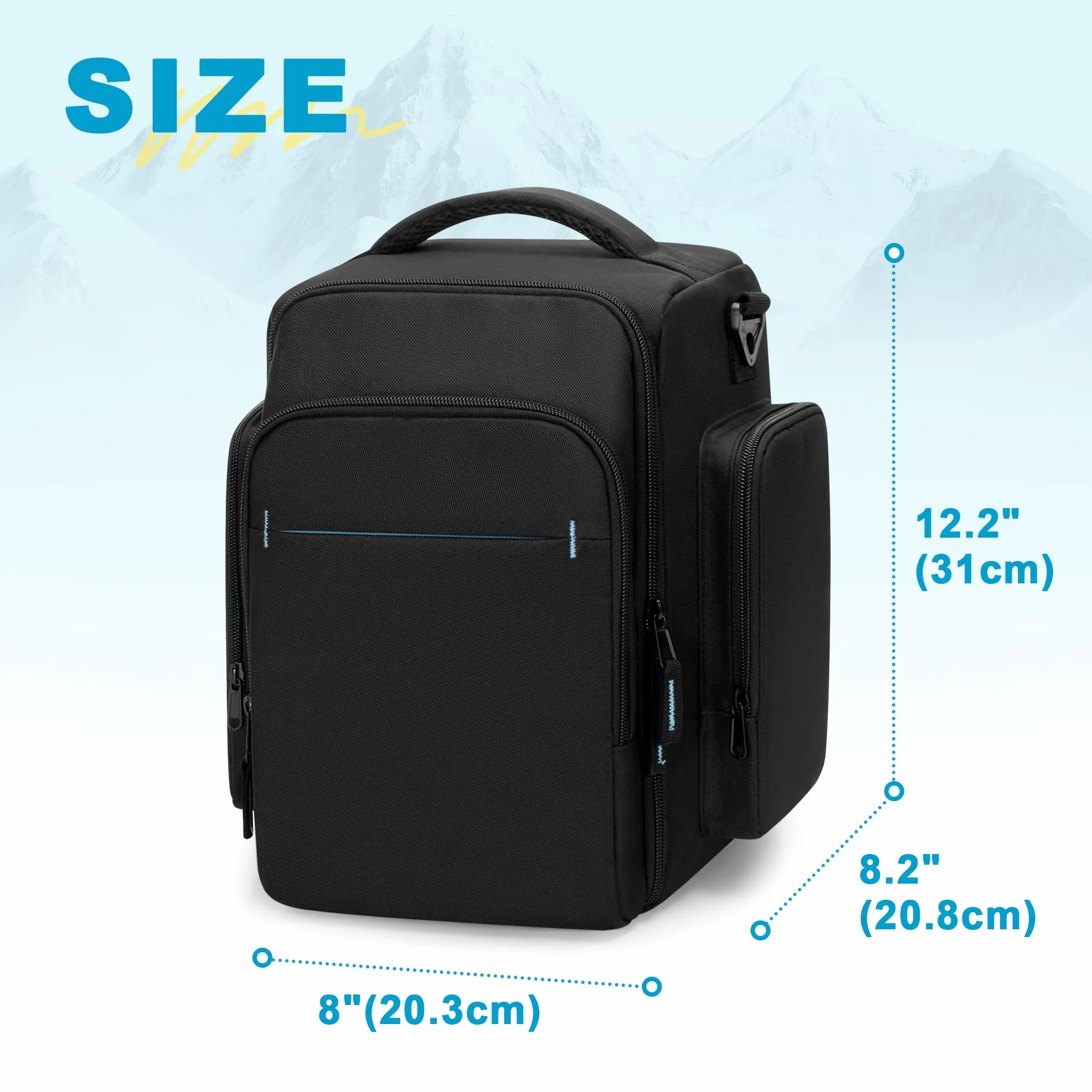 Trunab Torba kompatybilna z Anker SOLIX C300 Portable Power Station, outdoorowa torba generatora słonecznego z wieloma przegródkami, na kemping, w podróż i w sytuacjach awaryjnych