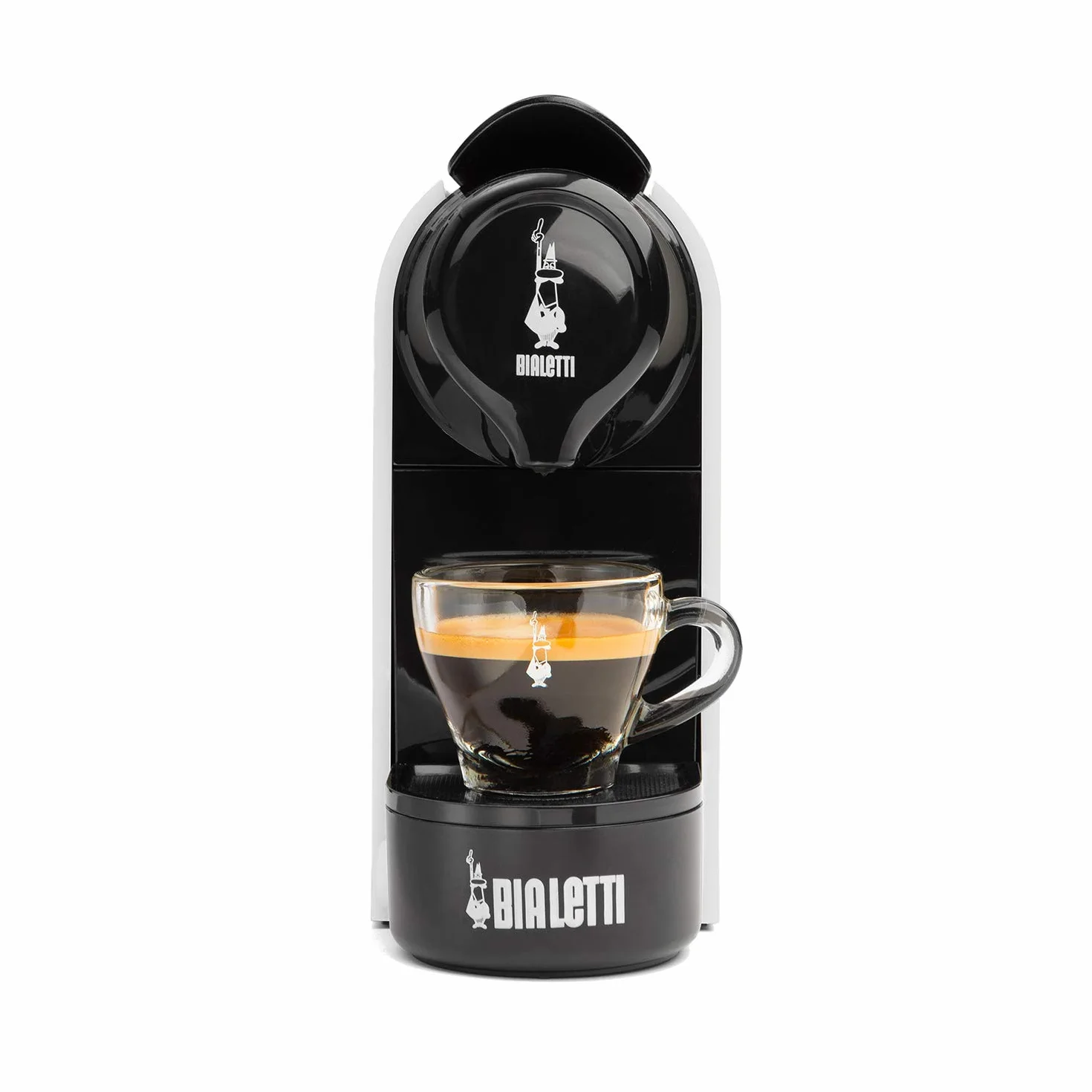 Bialetti Gioia, ekspres do kawy z 32 kapsułkami, działa wyłącznie z kapsułkami, biały