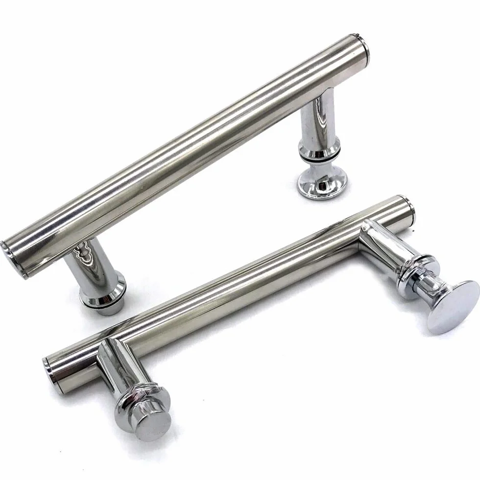 Chromowany uchwyt do drzwi prysznicowych 145 mm (14,5 cm), z otworem