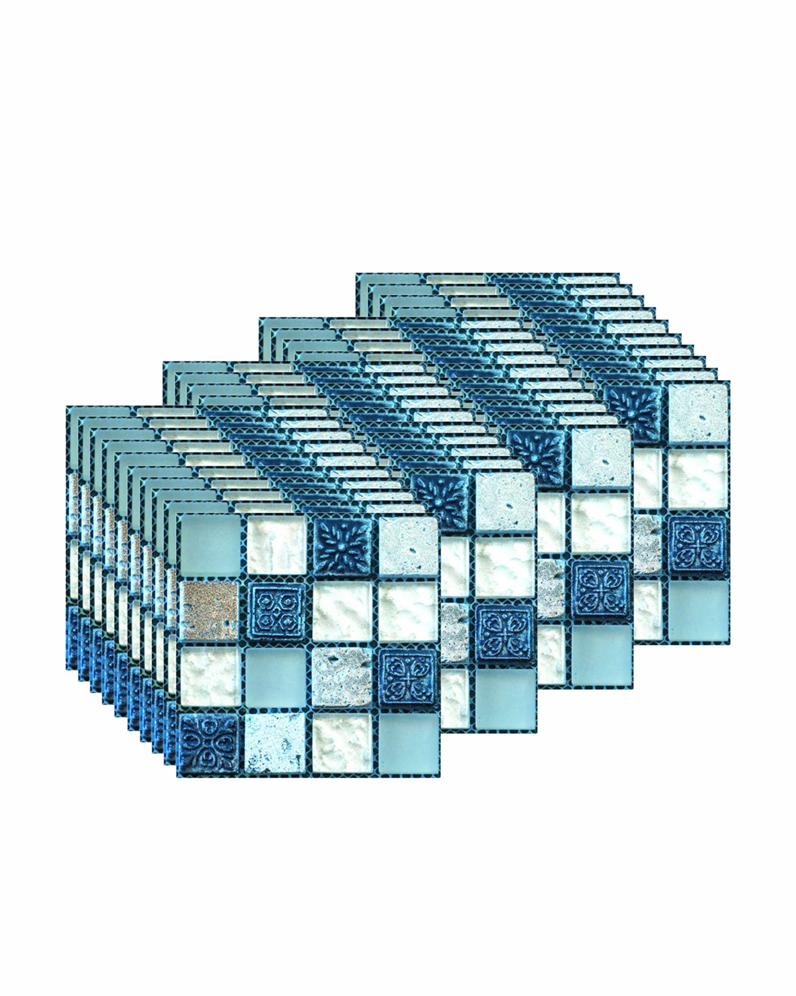 40 Sztuk Naklejek na Płytki, Naklejki na Kafelki Samoprzylepna Tapeta na Skórkę z Płytek, Wodoodporna Mozaiki Folia na Płytki do Kuchenne i Łazienkowe (10X10 Cm / 4X4 Cale)