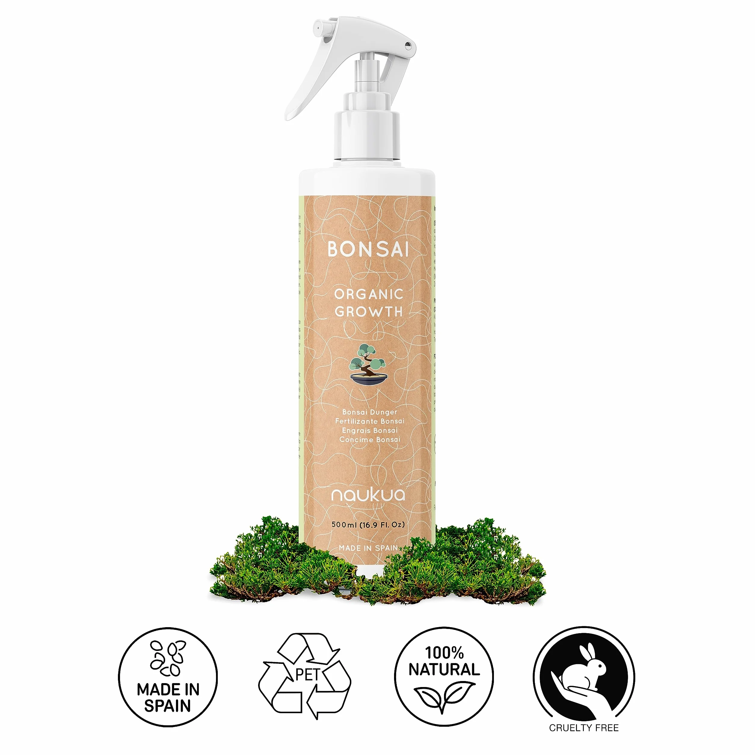 500ml Organiczny Nawóz w Płynie Bonsai - Poprawia Zdrowie Bonsai, Żyzność Gleby i Ogólną Wytrzymałość - 100% Naturalny - Wyprodukowano w UE - Spray Gotowy Do Użycia Na Wszystkie Rodzaje Bonsai.