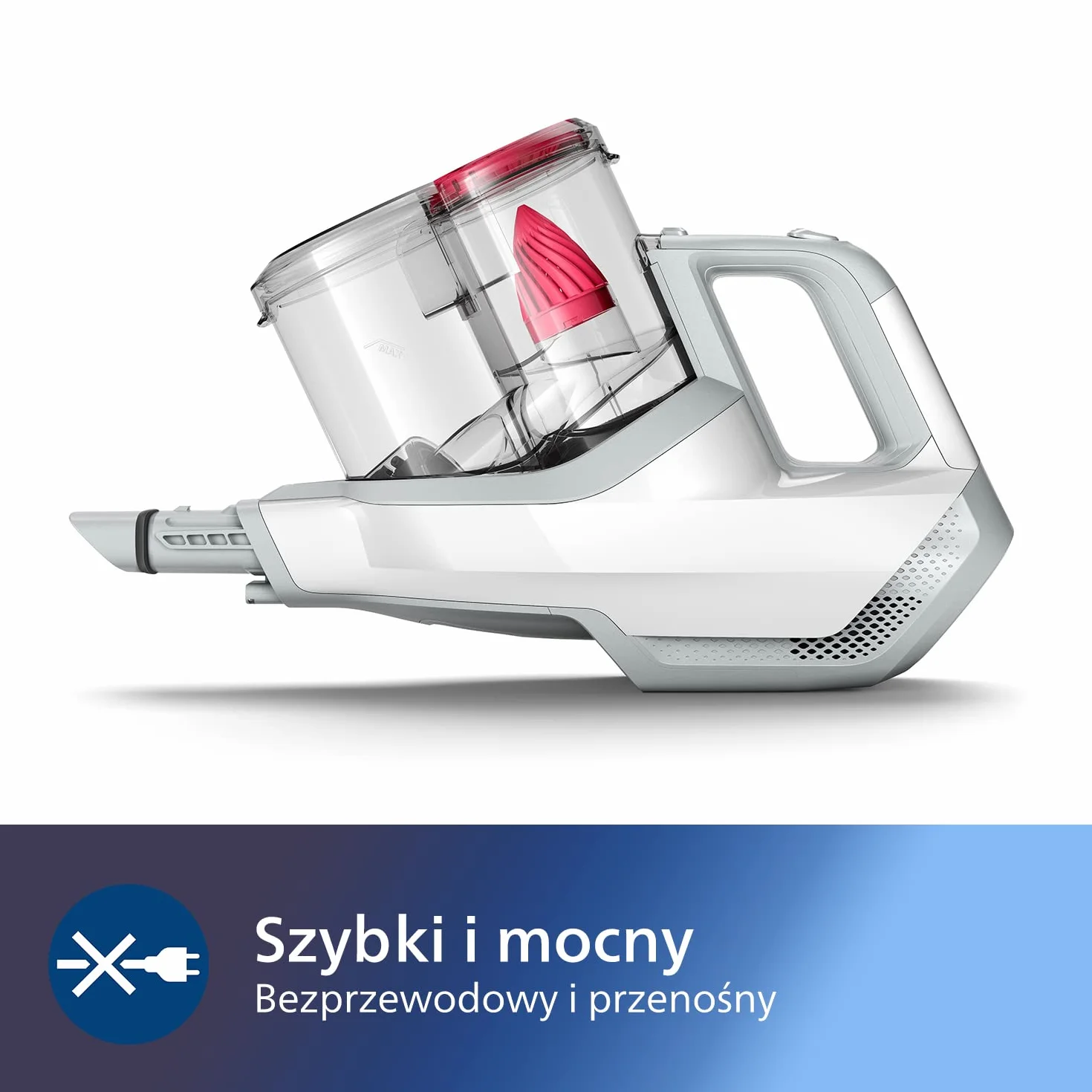 Philips Pionowy Odkurzacz Bezprzewodowy - Bezprzewodowy I Odkurzacz Ręczny Z Nasadką Zasysającą 180° - Do 30 Minut Pracy Na Jednym Ładowaniu (FC6723/01)