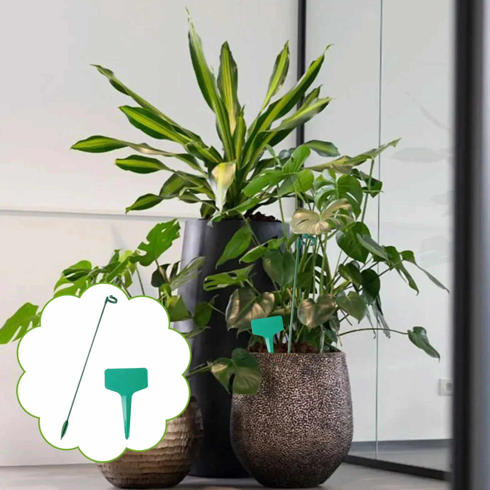 15 sztuk podpórki do roślin, 27 cm, podpora dla roślin doniczkowych, ochrona roślin przed nachyleniem do phalaenopsis, hortensji, piwonii