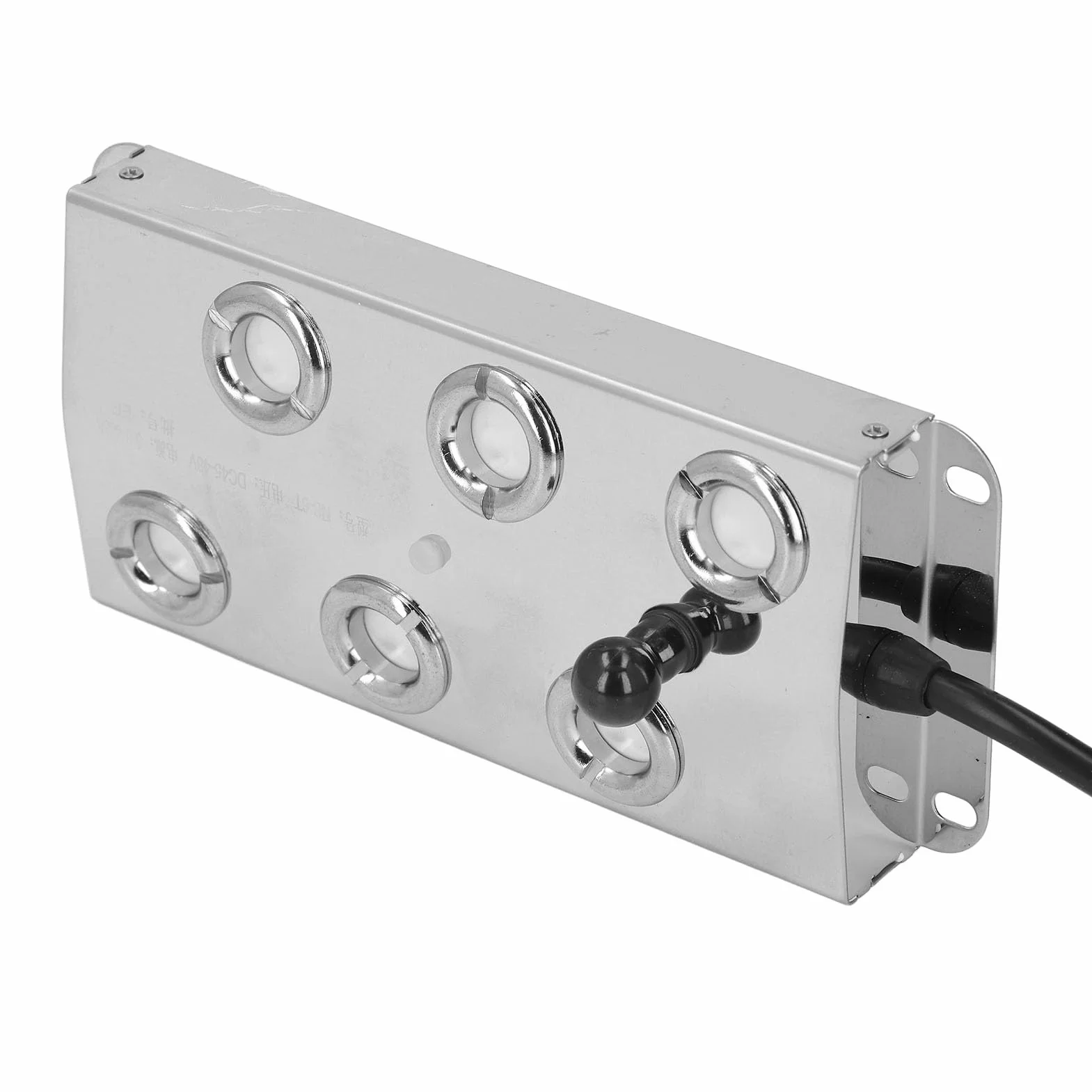 6-głowicowy Ultradźwiękowy Generator Mgły, Zamgławiacz Mgły ze Stali Nierdzewnej z 6 Rdzeniami, 4500 Ml/h, Wodoodporny Zasilacz IP67, Kabel 1,5 M do Szklarni, Stawu, Trawnika z