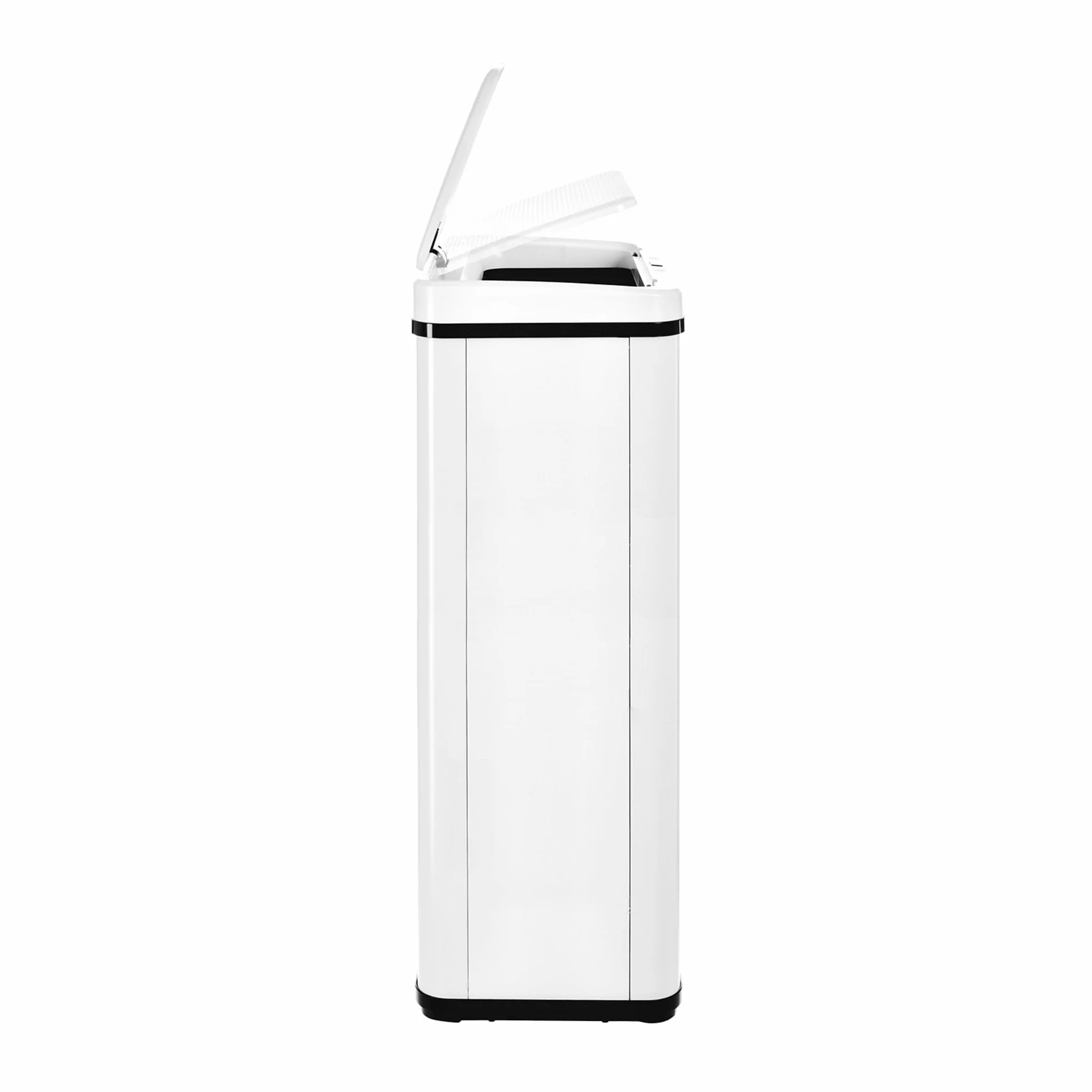 WELL HOME inteligentny kosz na śmieci bez nóżek z automatycznym otwieraniem lub kontaktem ręcznym, 60 l, wysokość: 79,5 (x 35,5 x 26), biały