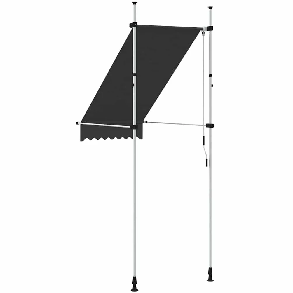 vidaXL Markiza zwijana ręcznie, 100 cm, antracytowa