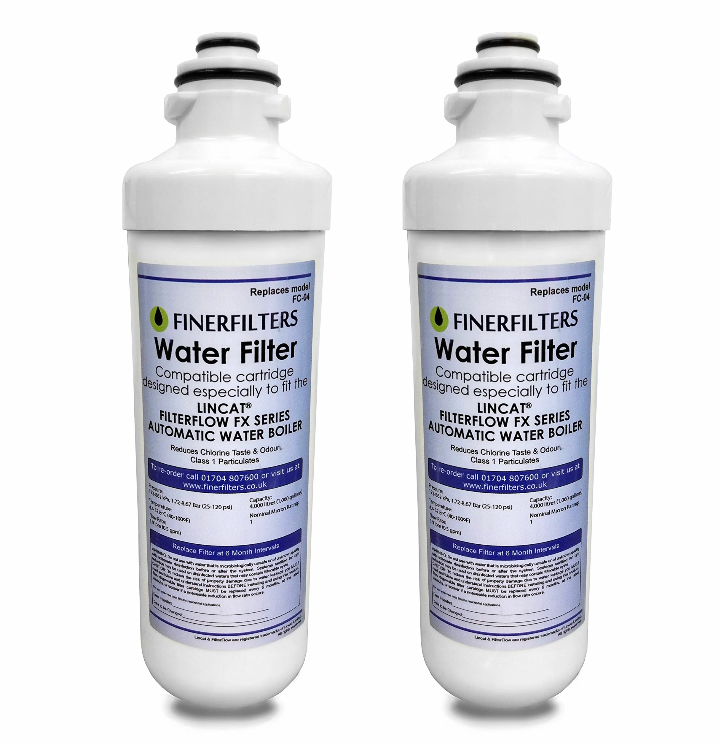 Filtr do wody Finerfilters FC04 kompatybilny ze wszystkimi kotłami LINCAT FilterFlow FX (2 szt.)