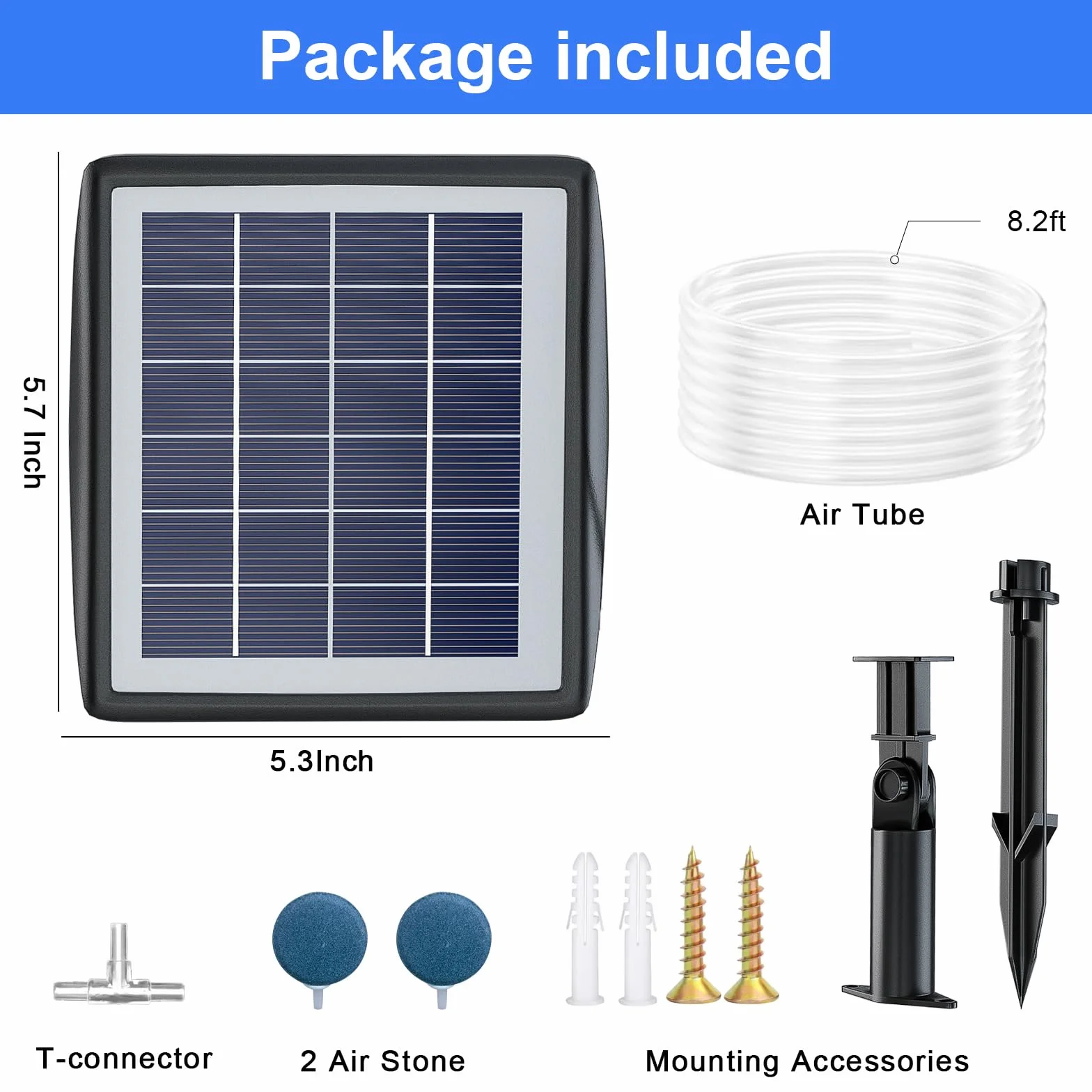 PChero Solarny napowietrzacz do staw, akumulator, pompa tlenowa do akwarium, skuteczne dostarczanie tlenu do staw, ogrodu, hydroponiki, pompa napowietrzająca, pielęgnacja stawu