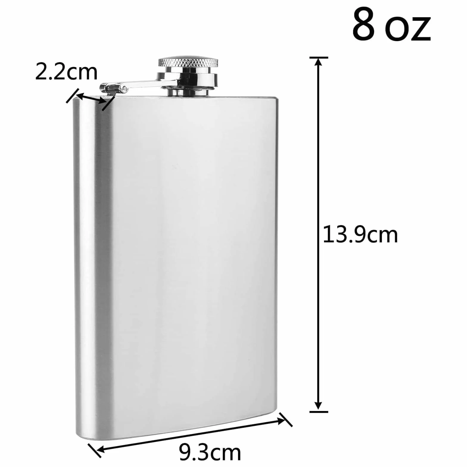 Willingood zestaw piersiówek i lejek ze stali nierdzewnej 304 8oz 227 ml