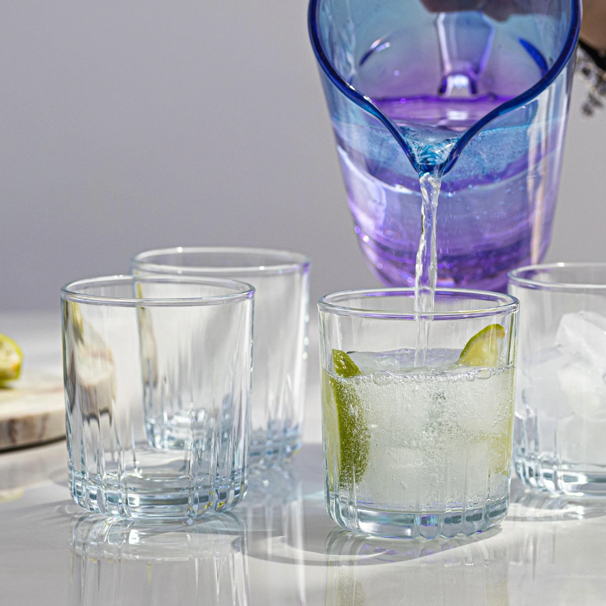 Szklanki do Wody 280 ml Zestaw 6 Sztuk Szkło Przeźroczyste Gina