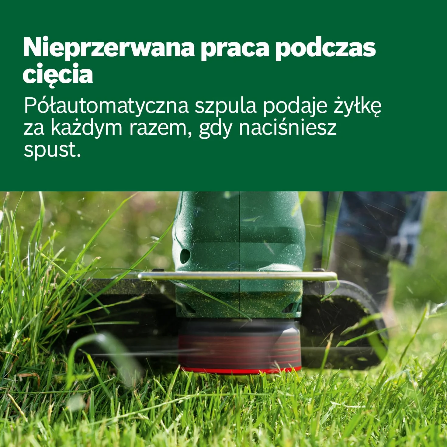 Bosch: akumulatorowa podkaszarka do trawy UniversalGrassCut 18V-26-500 (do podkaszania w poziomie i pionie, czas ładowania: 65 min, średnica cięcia: 26 cm, system 18V, bez akumulatora)