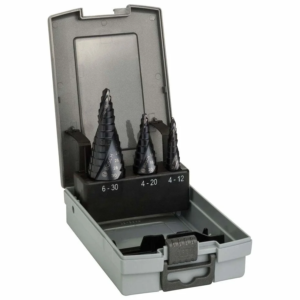 Bosch Profesional 3-częściowy zestaw wierteł stopniowych HSS-AlTiN 4-12; 4-20; 6-30 mm