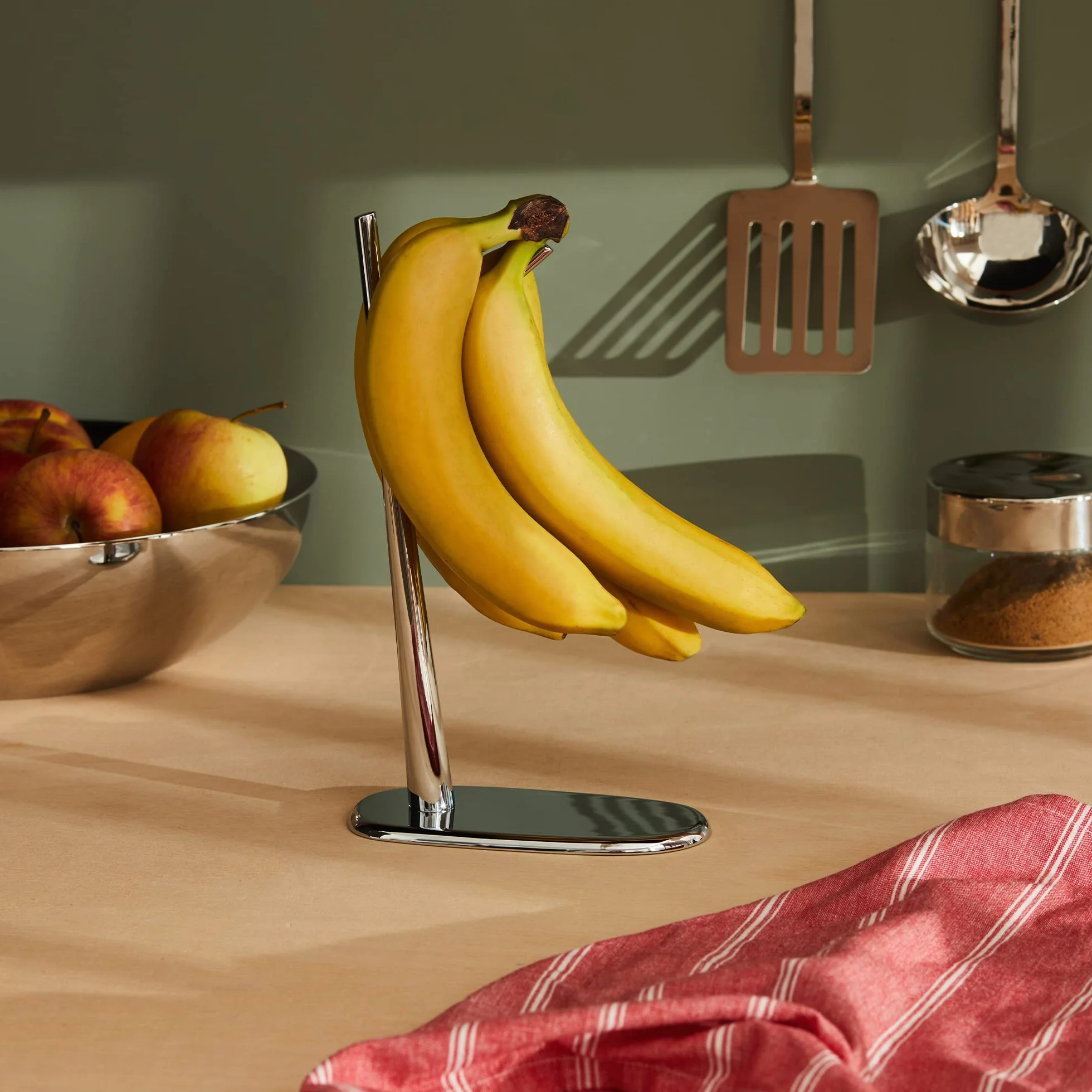 Alessi Dear Charlie JT01 uchwyt na banany chromowany polerowany na wysoki połysk