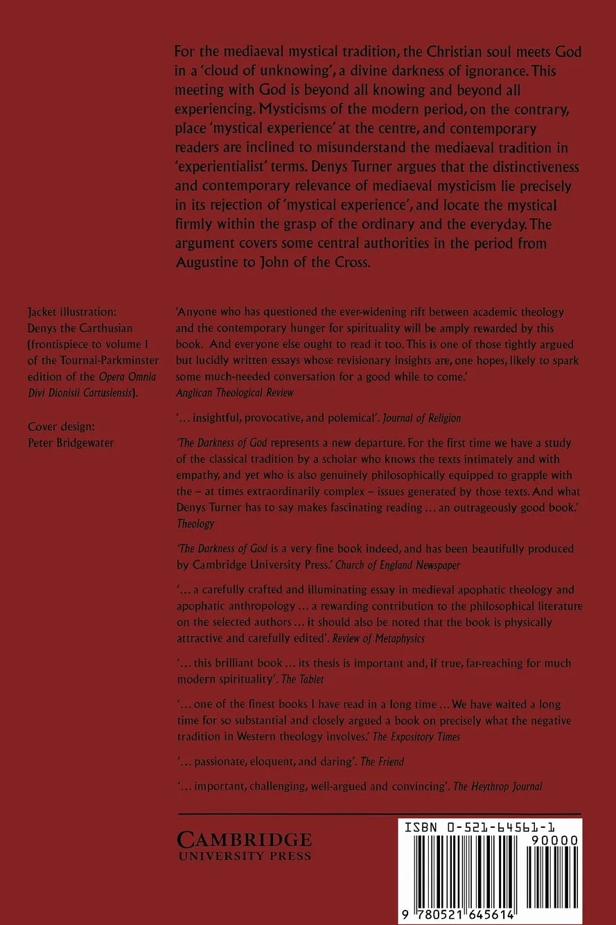 The Darkness of God: Negativity in Christian Mysticism