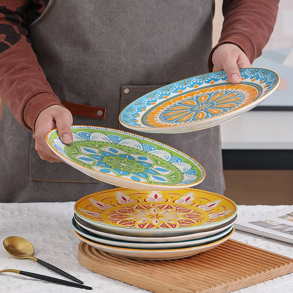 Zestaw talerzy ceramicznych AHX 6-10 cali do zmywarki i mikrofalówki