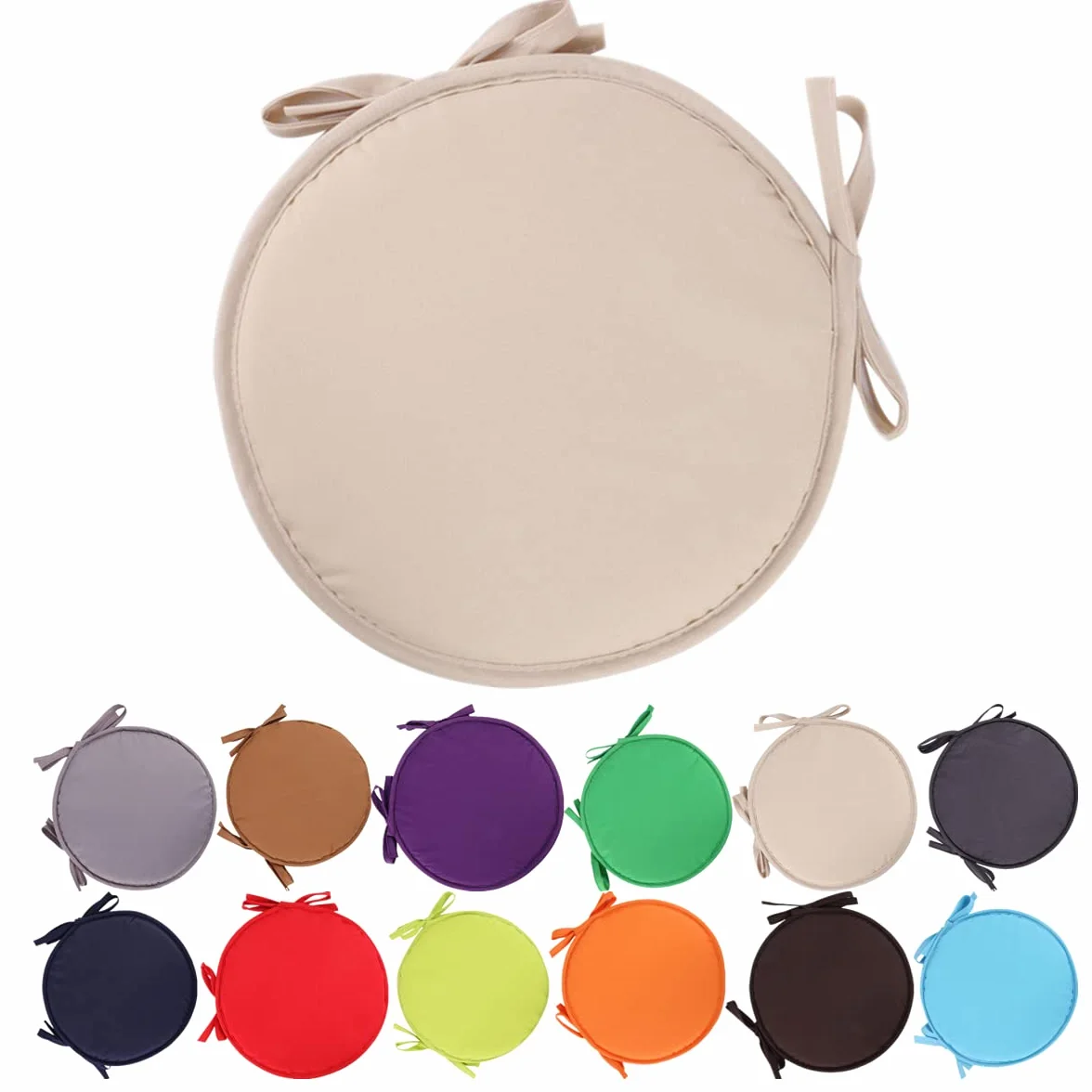 Kolorowe poduszki na krzesła do wnętrz/na zewnątrz Okrągłe poduszki do siedzenia Ogród Patio Poduszki domowe - Średnica 30 cm / 38 cm, Obicia na poduszki do mebli ogrodowych