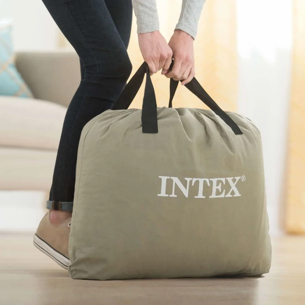 Intex Essential Rest Dura-Beam Plus Queen Łóżko Dmuchane, Szary, 152 x 203 x 46 cm