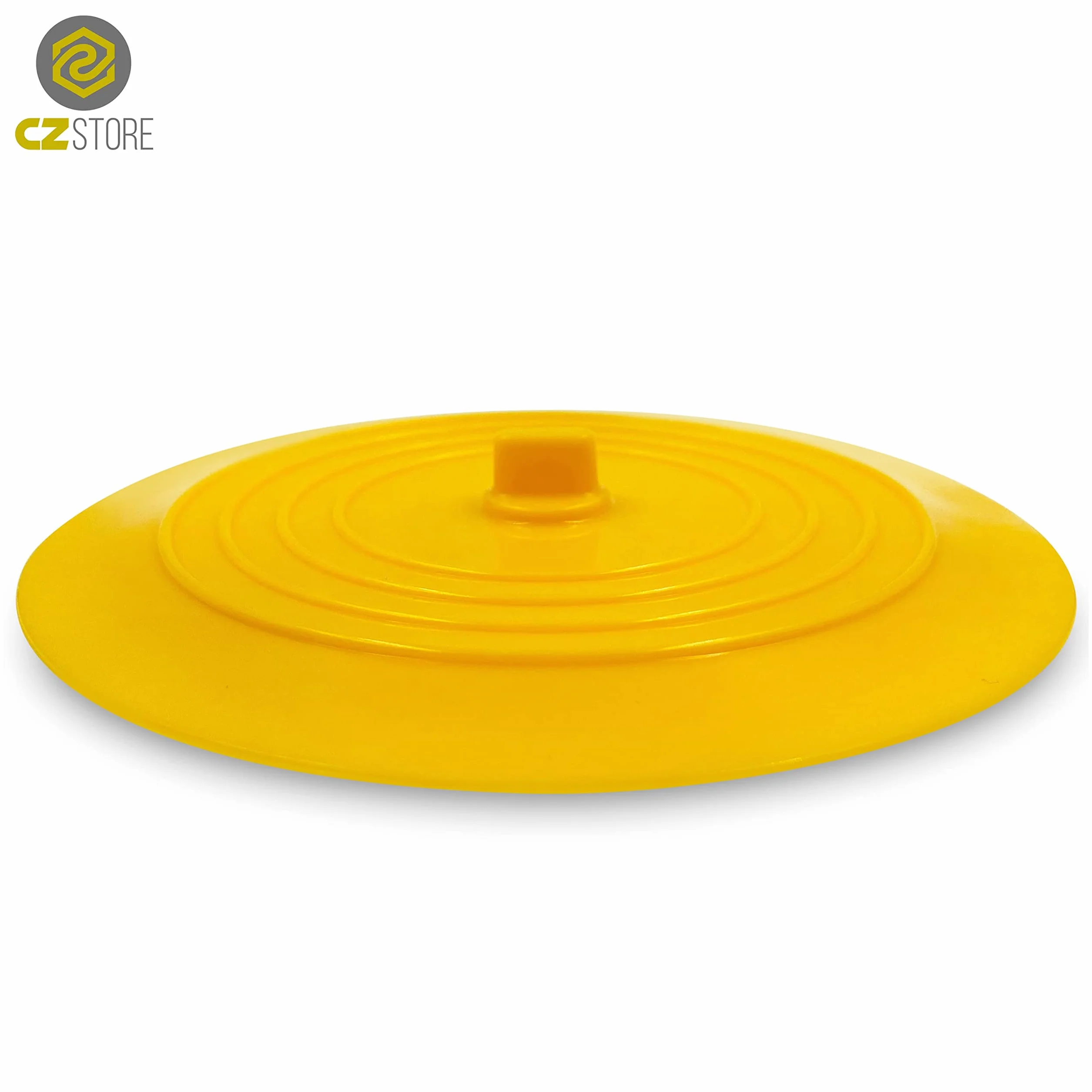 Silikonowy Korek - 15.2 cm - ✮DOŻYWOTNIA GWARANCJA✮ - Uniwersalny Korek do Umywalki, Wanny, Zlewu - Gumowy, Okrągły, Wodoszczelny Korek Umywalkowy do Łazienki i Kuchni - Kolor Żółty