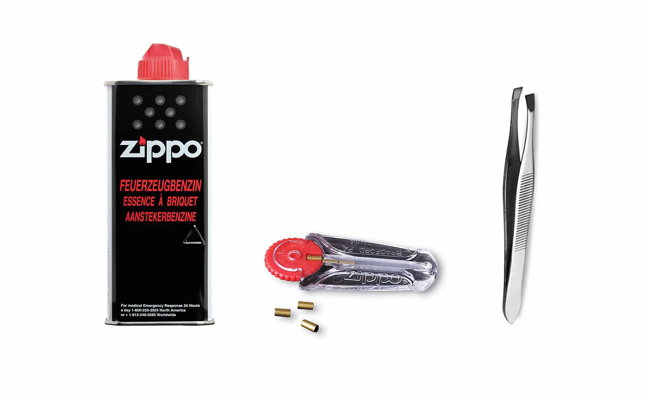 Zippo akcesoria zestaw 1: 1x benzyna, 1x wata + pęseta