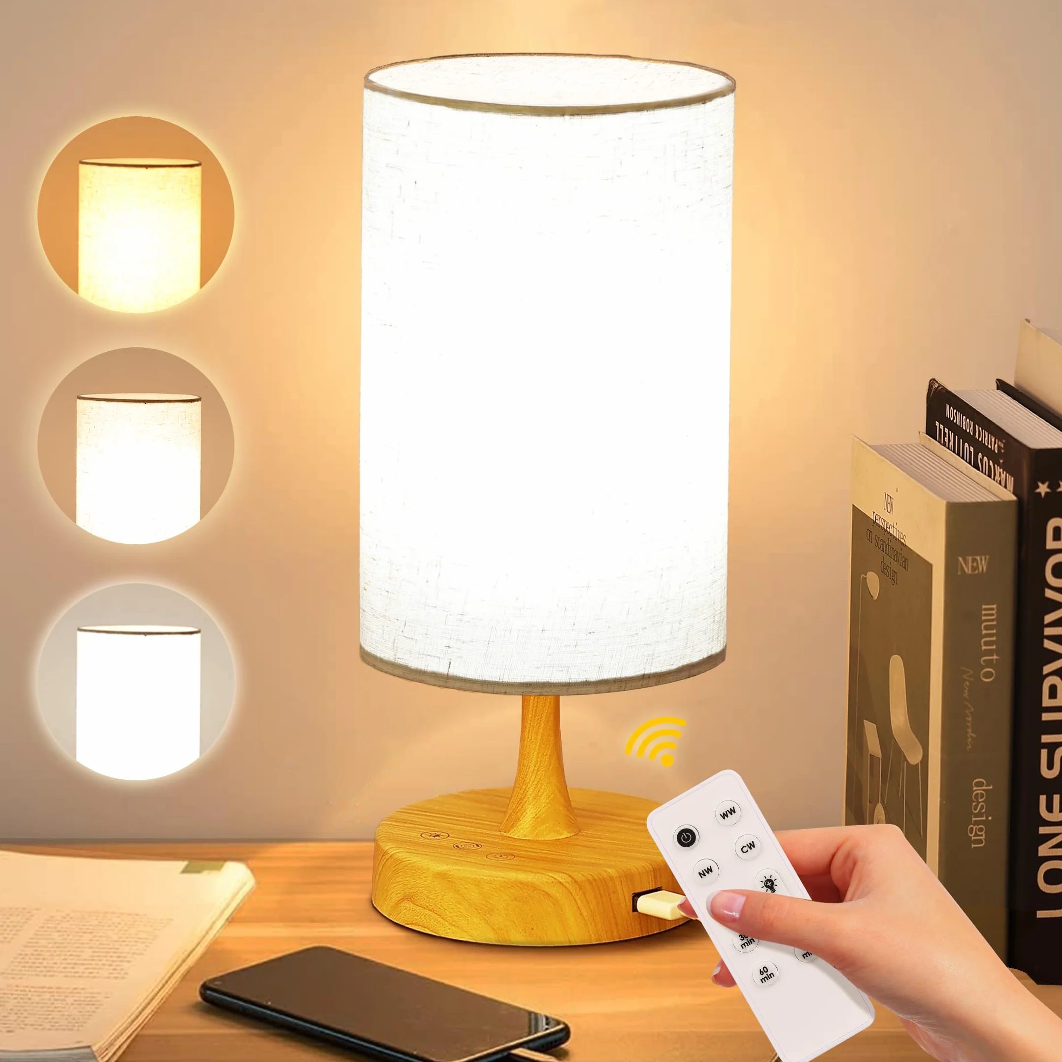 Caromolly Lampa do światła dziennego 10 000 luksów Lampa do terapii światłem dziennym z pilotem zdalnego sterowania, 3 temperatury barwowe, 4 poziomy jasności i timer, lampa o spektrum