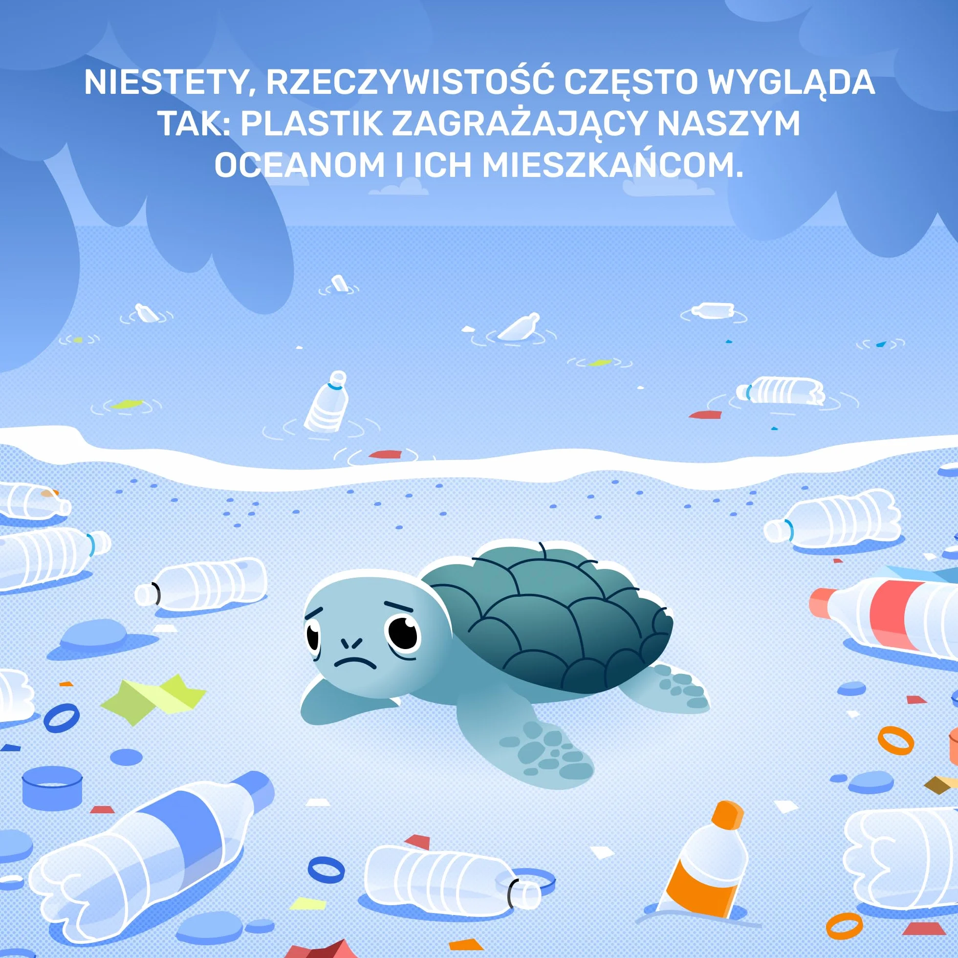 Materac nawierzchniowy wiskoelastyczny Dailydream „Model M” z efektem pianki zapamiętującej kształt, 100x200x5cm, Edition “Clean Ocean”