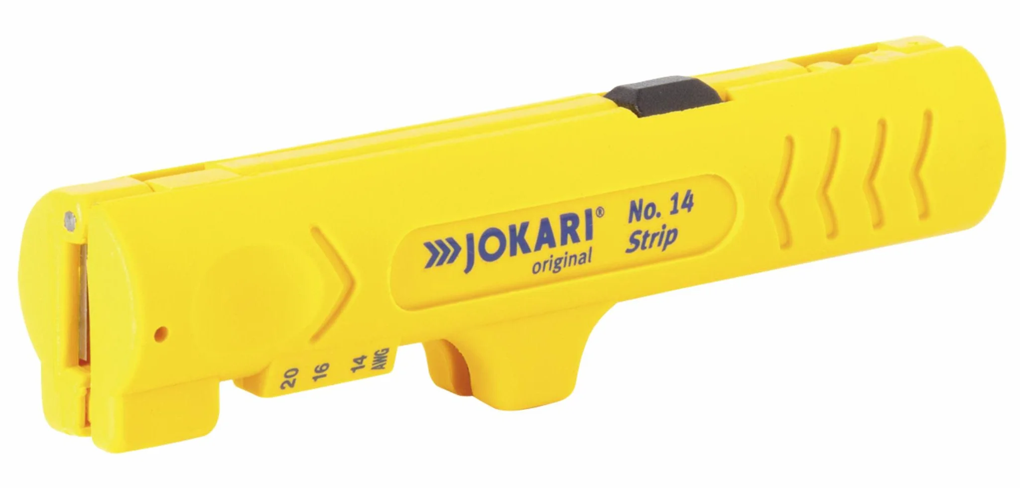 JOKARI® Oryginalny ściągacz izolacji Strip No.14 ściągacz izolacji z kabli okrągłych 4-13 mm Ø lub kabla płaskiego do 12 mm, nr art. 30140