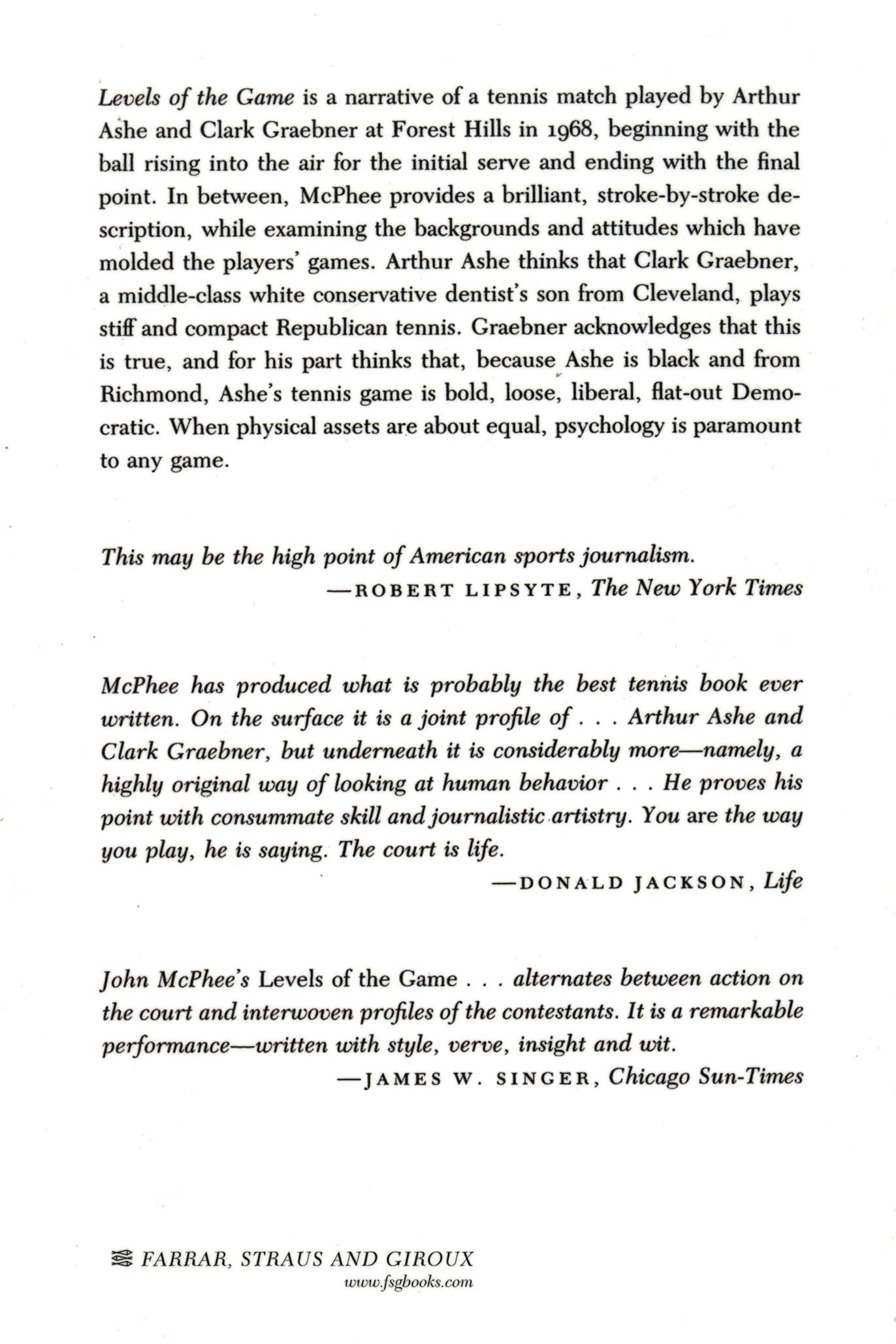Levels of the Game: John McPhee