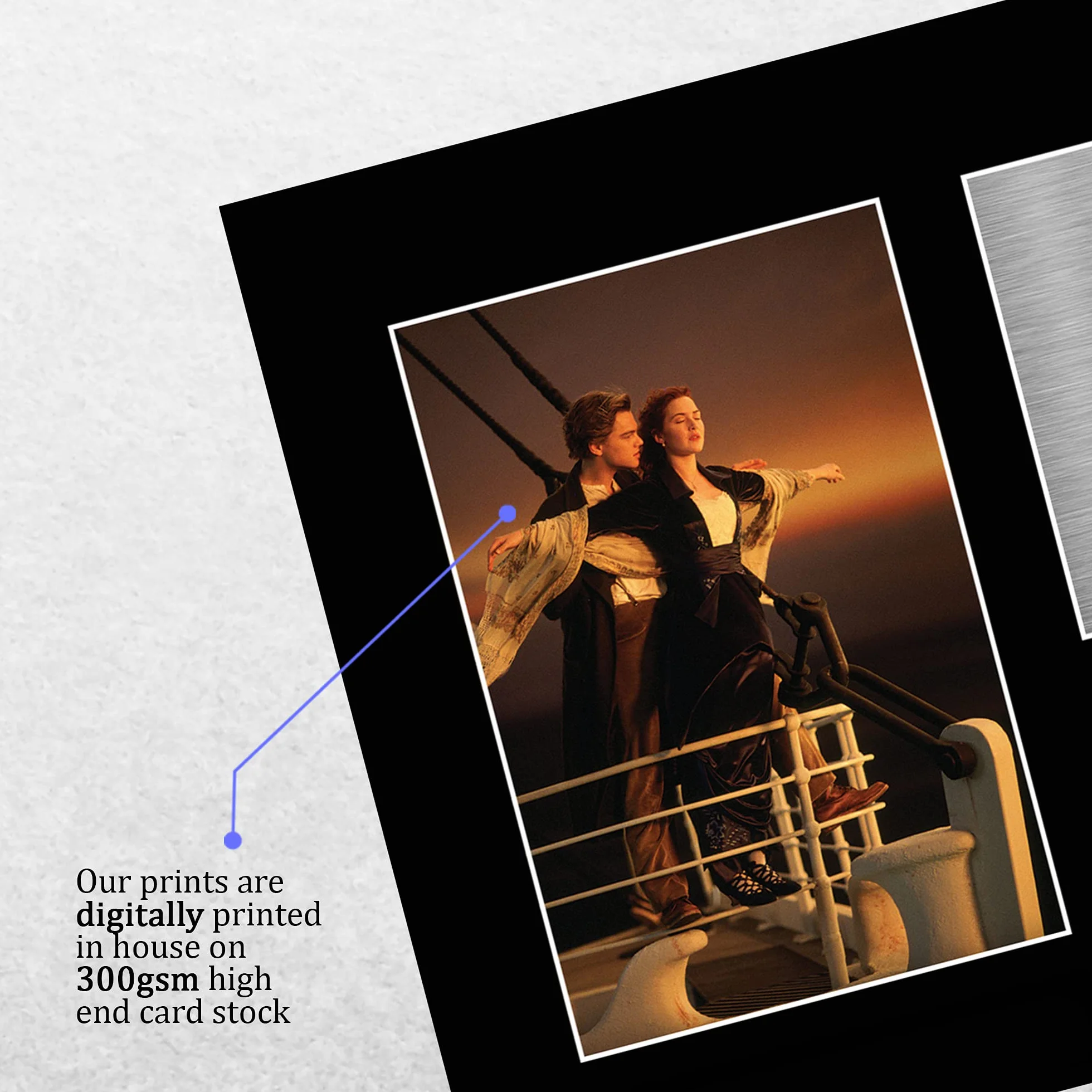 HWC Trading A4 Leonardo DiCaprio & Kate Winslet Titanic Prezenty Drukowane Podpisane Zdjęcie Z Autografem Dla Fanów Pamiątek Filmowych