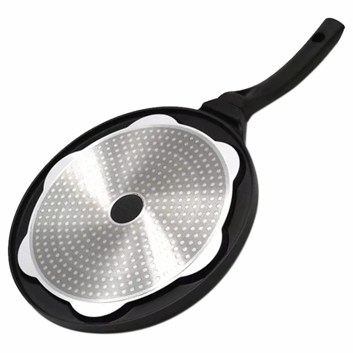 Patelnia do naleśników 7 foremek Smileys 26,5 cm nieprzywierająca marmurowa aluminiowa do indukcji i gazu