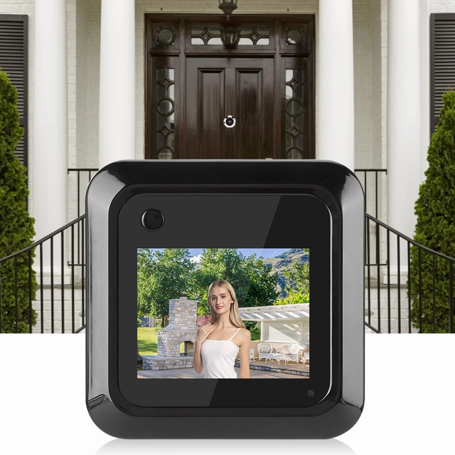 Inteligentny Wizjer Drzwiowy o Przekątnej 2,4 Cala Wyświetlacz TFT LCD Kamera Szerokokątna 0,3 MP 95° Nagrywanie zdjęć Ciekłokrystaliczny Wyświetlacz TFT o Przekątnej 2,4 Cala
