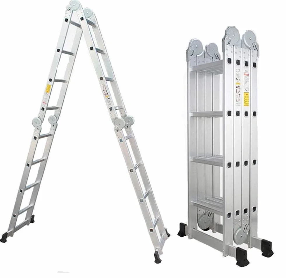 TREPPE Składana drabina przegubowa Wielofunkcyjna Aluminium 4x4 Schody 4,70m