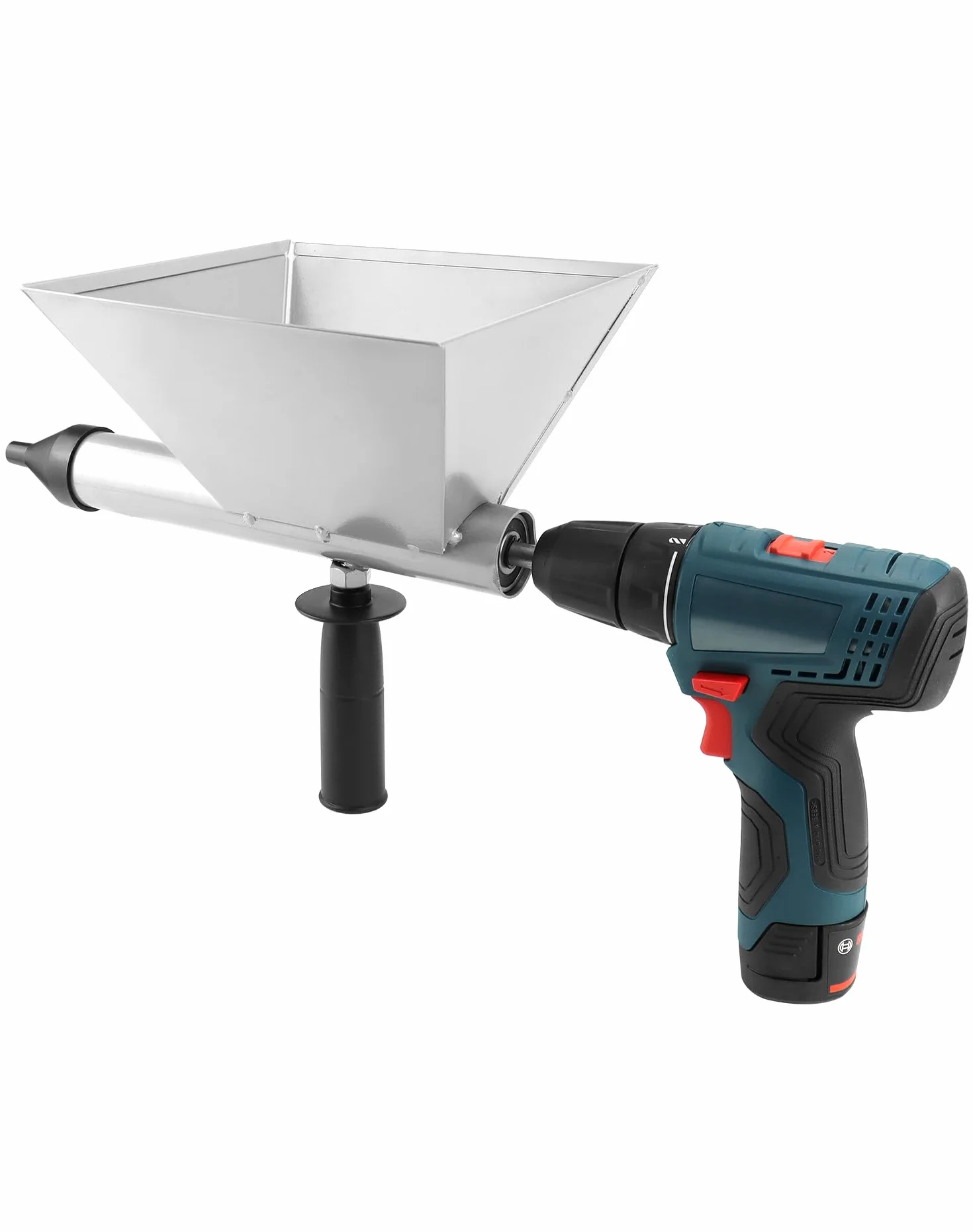 QWORK® Elektryczny pistolet do zaprawy do zaprawy, elektryczny pistolet do zaprawy Prasa do zaprawy z 4 różnymi dyszami (cały metal)