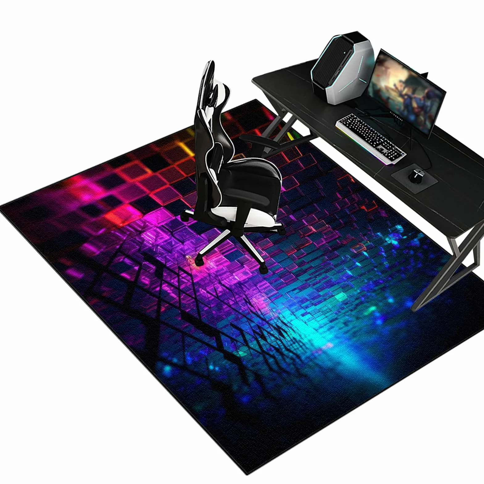 160 x 200 cm, wytrzymała mata na krzesło biurowe na wykładzinę, antypoślizgowa mata na krzesło gamingowe, mata ochronna na podłogę z twardego drewna, mata ochronna na krzesło do domu i biura