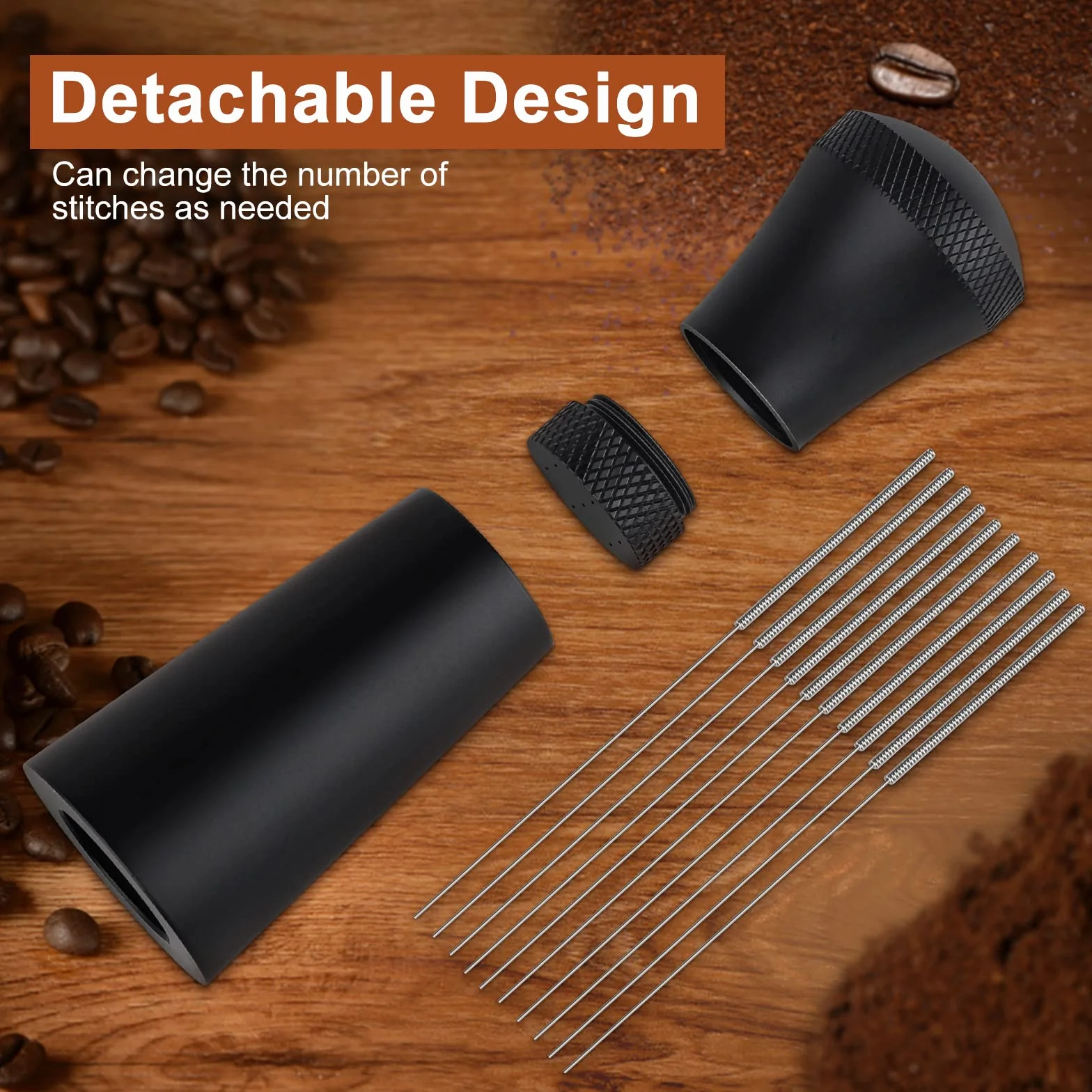 WDT Tool, WDT Tool igła do espresso z 7 cienkimi igłami, tamper do kawy, igła do espresso, akcesoria do kawy, mikser do espresso, dla baristy