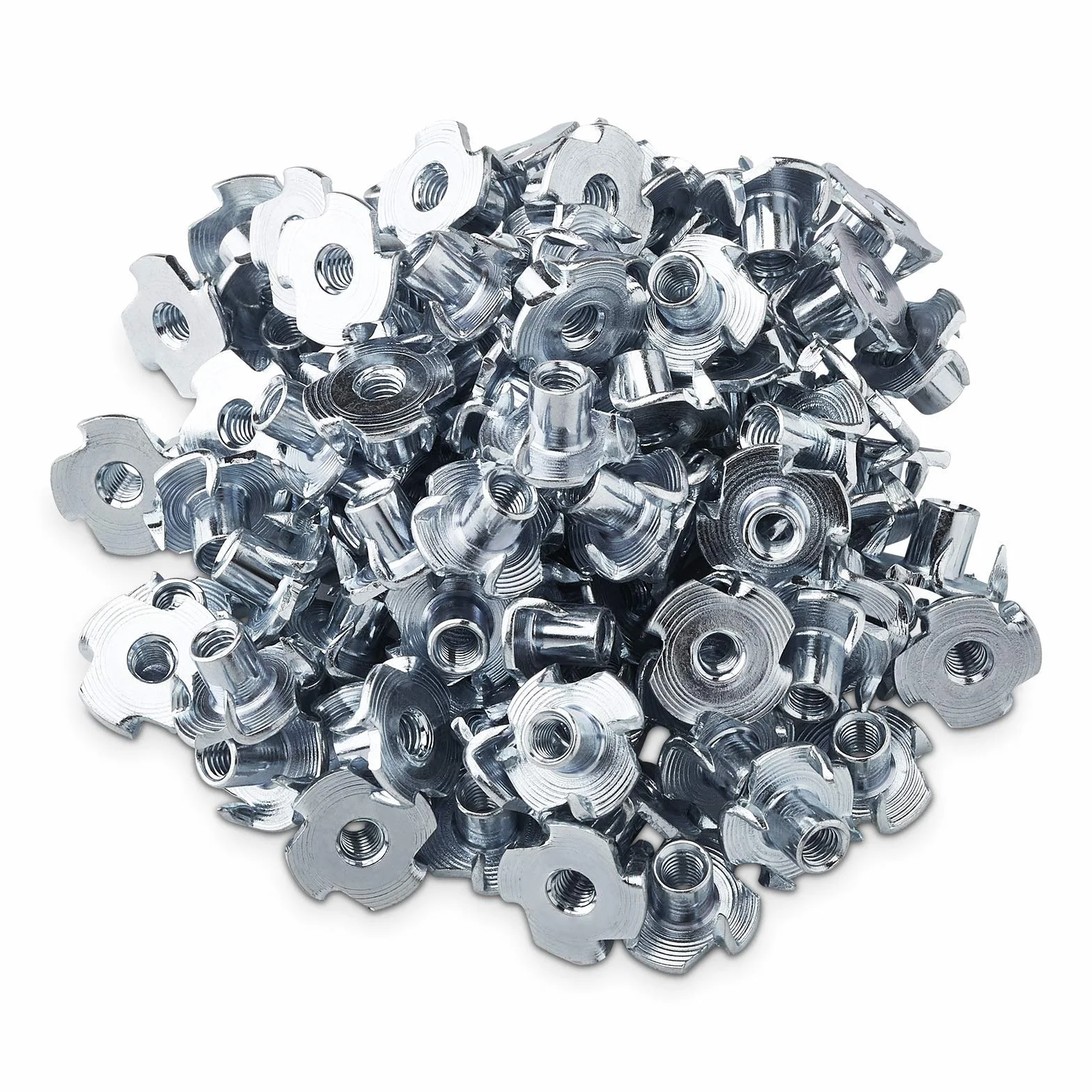 100 x nakrętka do wbijania M5 x 8 x 15 mm z 4 końcówkami do mocowania różnych elementów w budowie mebli, mufa do wbijania, blokada do wbijania firmy SO-TECH