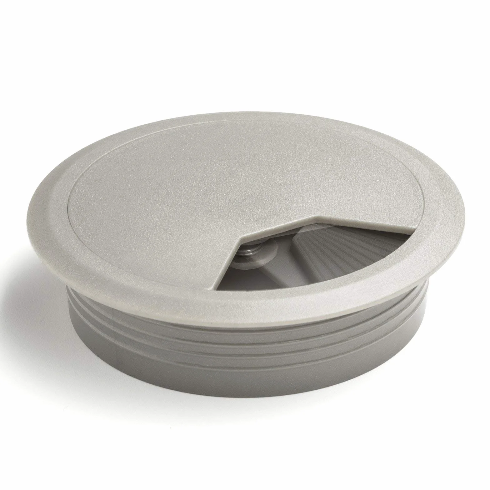 SO-TECH® 2 sztuki przelotek kablowych, wylot kabla, schludny wkład, organizer na kable z tworzywa sztucznego, Ø 60 mm, biały