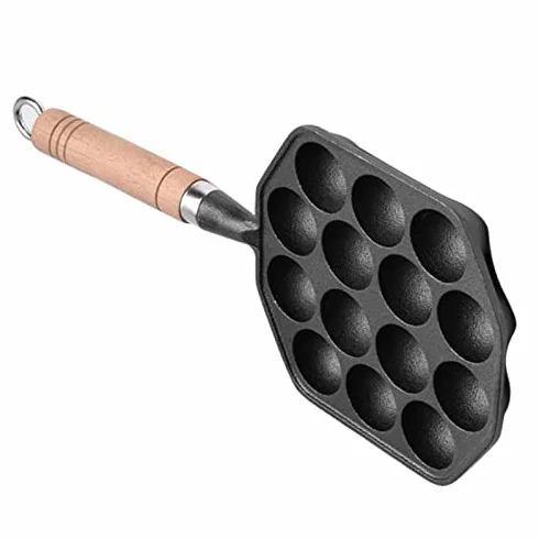 Patelnia Takoyaki Żeliwna Nieprzywierająca 14 otworów do Smażenia